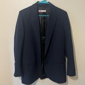 Zara Navy blue over sized blazer NWOT